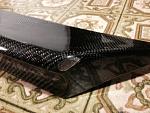 CF Rear trunck spoiler w camera, Hood CF-corner-of-spoiler.jpg