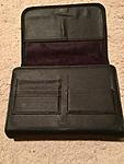 New unused Infiniti black leather OEM manual book cover-img_8256.jpg